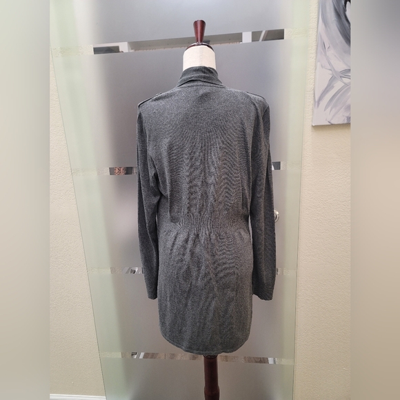 WHBM Ladies Gray Cardigan Sweater SZ L - Picture 5 of 9